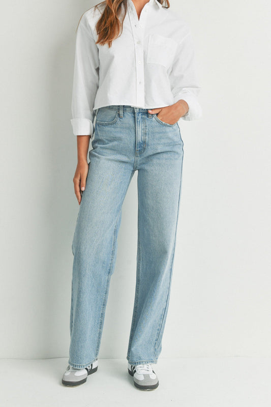 High Waisted Skater Jeans