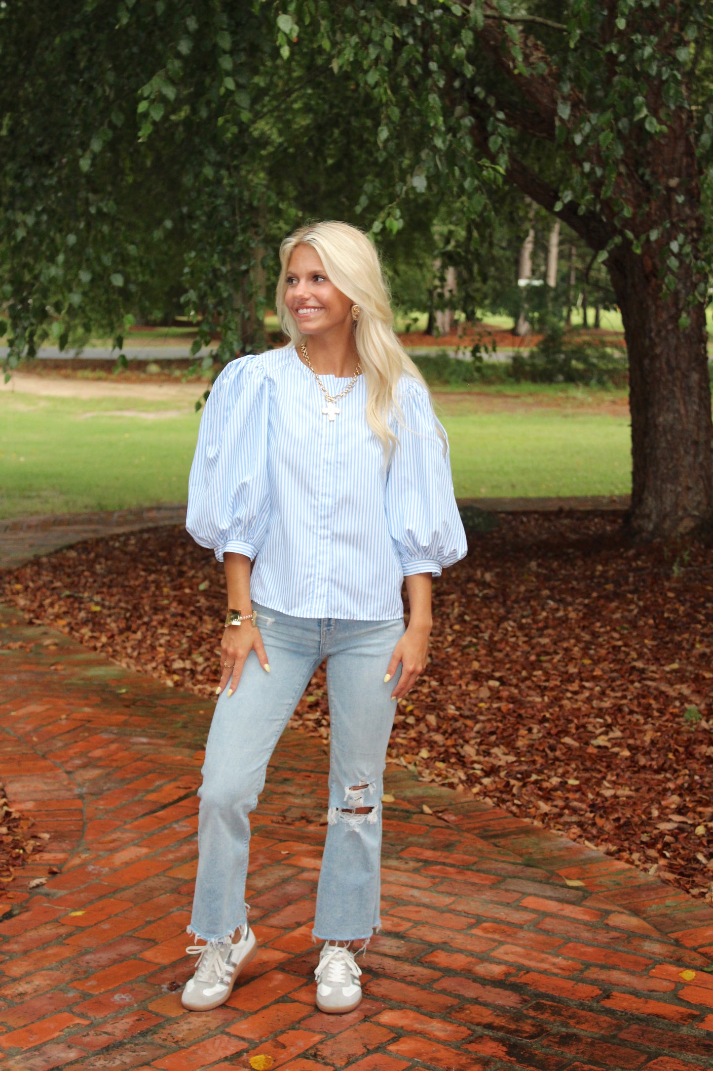 Striped Button Down Top